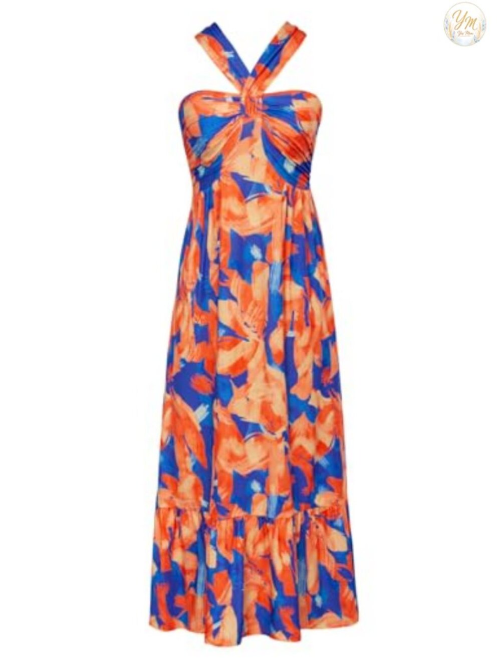 GRACE KARIN Women's Floral Halter Boho Maxi Dress Summer